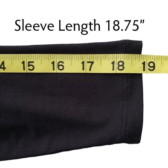 LOGO Lori Goldstein Trapeze Sharkbite Dress Chiffon Black Witchy Whimsigoth XS - Picture 13 of 14